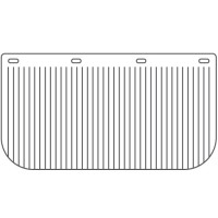 Anti Spray Ribbed Mudflap - 24" Wide x 13" High - Plain White